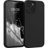 Kwmobile telefoonhoesje geschikt voor Apple iPhone 13 mini - Hoesje met siliconen coating - Smartphone case in mat zwart