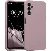 Kwmobile telefoonhoesje geschikt voor Samsung Galaxy A14 5G - TPU backcover met siliconen coating - Smartphone case in licht oudroze