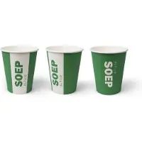 Premium Soepbekers (Altijd soep), Groen Karton | 237ml- Ø 80mm 100 stuks