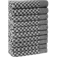 Hermia Concept Set van 10 theedoeken Wallace | katoen grijs 40x40x60 cm thee- en keukendoeken | NADUVI