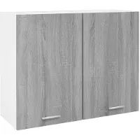 vidaXL Bovenkast Lyon 80x31x60 cm bewerkt hout grijs sonoma eikenkleurig
