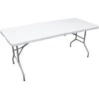 Erro Campingtafel - Vouwtafel - 180x74x72 cm - Wit - Voor 8 personen