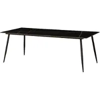 Dimehouse Eettafel Jules 210x100 cm marmerlook zwart