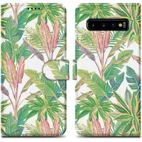 Cadorabo Boekomslag met opdruk (Galaxy S10), Smartphonehoes, Groen