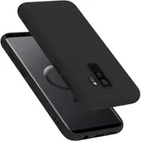 Cadorabo TPU Liquid Silicone Case Cover (Galaxy S9+), Smartphonehoes, Zwart
