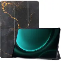 IMoshion Design Trifold Bookcase voor de Samsung Galaxy Tab S10 Plus / Tab S9 FE Plus / Tab S9 Plus - Black Marble