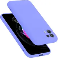 Cadorabo TPU Liquid Silicone Case Cover voor Motorola EDGE 20 LITE / FUSION (Fusie), Smartphonehoes, Paars