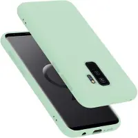 Cadorabo TPU Liquid Silicone Case Cover (Galaxy S9+), Smartphonehoes, Groen