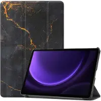 IMoshion Design Trifold Bookcase voor de Samsung Galaxy Tab S9 11.0 inch / S10 Lite / S10 FE / S9 FE 10.9 inch - Black Marble