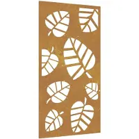 vidaXL Wanddecoratie tuin bladontwerp 105x55 cm cortenstaal