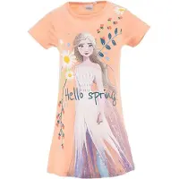 Disney Frozen Nachthemd - Korte Mouw - Perzik - Maat 98/104 (tot 4 jaar)