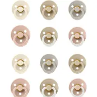 BIBS fopspeen 0-6 maand Hello Kitty set 12 stuks Ivory.Vanilla,Sand,Blush,Blush Glow en Vanilla Glow maat 1 & 2