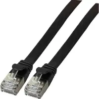 PROCABLE Netwerkkabel | Cat6a U/FTP | 3 meter (100% koper, Plat, Zwart)