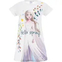Disney Frozen Nachthemd - Korte Mouw - Wit - Maat 98/104