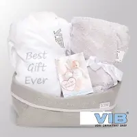Vib - Giftset Commodemandje - Blanket Grijs - Babykleertjes - Baby cadeau - zwangerschap aankondiging - geboorte cadeau