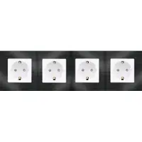 Perfect Switches WANDCONTACTDOOS | ALUMINIUM | ZWART | WIT | VIERVOUDIG