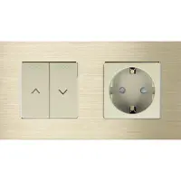 Perfect Switches MECHANISCHE SCHAKELAAR | ALUMINIUM | GOUD | ROLLUIKSCHAKELAAR & WANDCONTACTDOOS