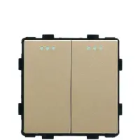 Perfect Switches MODULE | MECHANISCH | GOUD | AAN/UIT | TWEEVOUDIGE WISSELSCHAKELAAR