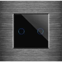 Perfect Switches TOUCH SCHAKELAAR | ALUMINIUM | ZWART | TWEEVOUDIG
