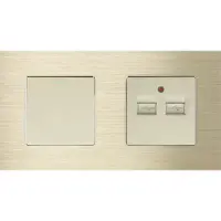 Perfect Switches MECHANISCHE SCHAKELAAR | ALUMINIUM | GOUD | COMBINATIE WISSELSCHAKELAAR & USB TWEEVOUDIG