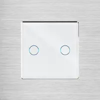 Perfect Switches TOUCH SCHAKELAAR | ALUMINIUM | ZILVER | TWEEVOUDIG WISSELSCHAKELAAR