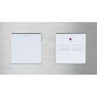 Perfect Switches MECHANISCHE SCHAKELAAR | ALUMINIUM | ZILVER | COMBINATIE WISSELSCHAKELAAR & USB TWEEVOUDIG
