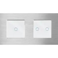 Perfect Switches TOUCH SCHAKELAAR | ALUMINIUM | ZILVER | COMBINATIE | ENKELVOUDIGE & TWEEVOUDIGE WISSELSCHAKELAAR