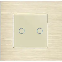 Perfect Switches TOUCH SCHAKELAAR | ALUMINIUM | GOUD | AAN/UIT | TWEEVOUDIG | WIFI + RF