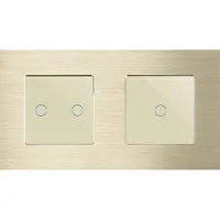 Perfect Switches TOUCH SCHAKELAAR | ALUMINIUM | GOUD | COMBINATIE | TWEEVOUDIGE DIMMER & DIMMERSCHAKELAAR