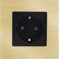 Perfect Switches WANDCONTACTDOOS | ALUMINIUM | GOUD | ZWART | ENKELVOUDIG