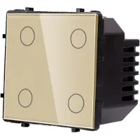 Perfect Switches MODULE | TOUCH | GOUD | AAN/UIT | VIERVOUDIGE SCHAKELAAR