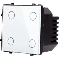 Perfect Switches MODULE | TOUCH | WIT | AAN/UIT | WIFI + RF | VIERVOUDIGE SCHAKELAAR