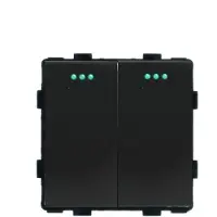 Perfect Switches MODULE | MECHANISCH | ZWART | AAN/UIT | TWEEVOUDIGE WISSELSCHAKELAAR