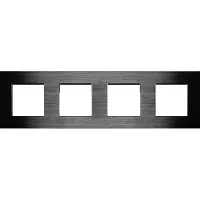 Perfect Switches AFDEKRAAM | ALUMINIUM | ZWART | 4 VAKKEN