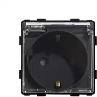Perfect Switches MODULE | ZWART | WANDCONTACTDOOS | KLAPDEKSEL