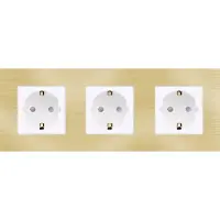 Perfect Switches WANDCONTACTDOOS | ALUMINIUM | GOUD | WIT | DRIEVOUDIG