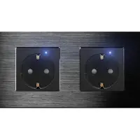 Perfect Switches WANDCONTACTDOOS | ALUMINIUM | ZWART | TWEEVOUDIG | WIFI