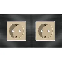 Perfect Switches WANDCONTACTDOOS | ALUMINIUM | ZWART | GOUD | TWEEVOUDIG