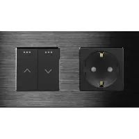 Perfect Switches MECHANISCHE SCHAKELAAR | ALUMINIUM | ZWART | ROLLUIKSCHAKELAAR & WANDCONTACTDOOS