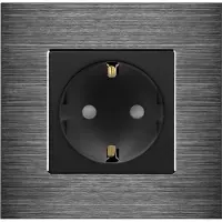 Perfect Switches WANDCONTACTDOOS | ALUMINIUM | ZWART | ENKELVOUDIG