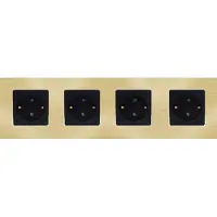 Perfect Switches WANDCONTACTDOOS | ALUMINIUM | GOUD | ZWART | VIERVOUDIG