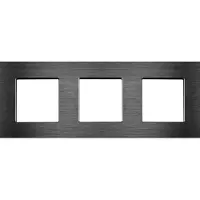 Perfect Switches AFDEKRAAM | ALUMINIUM | ZWART | 3 VAKKEN