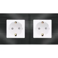 Perfect Switches WANDCONTACTDOOS | ALUMINIUM | ZWART | WIT | TWEEVOUDIG