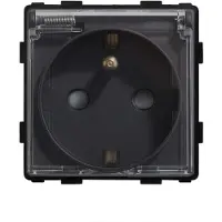 Perfect Switches MODULE | ZWART | WANDCONTACTDOOS | KLAPDEKSEL | FR