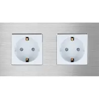 Perfect Switches WANDCONTACTDOOS | ALUMINIUM | ZILVER | TWEEVOUDIG