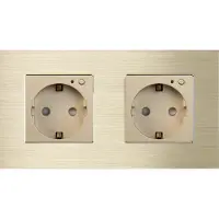 Perfect Switches WANDCONTACTDOOS | ALUMINIUM | GOUD | TWEEVOUDIG | WIFI