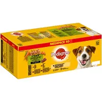 Pedigree Adult Wet Dog Food Mixed in Gravy 40 x 100 g Mega Pack - 4000 g