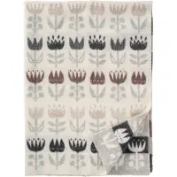 Klippan Yllefabrik Tulip plaid 130x180 cm Grey