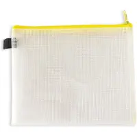 Acropaq Document bag - 5 pieces, Zippered, 20 x 25 cm, Waterproof - Resistant bags - Yellow - ACROPAQ