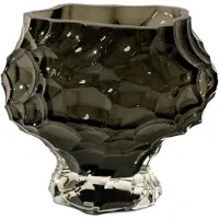 Hein Studio Canyon Medi- Clear Vaas 18 Cm Rookgrijs - Vazen Glas Smoke - 1522